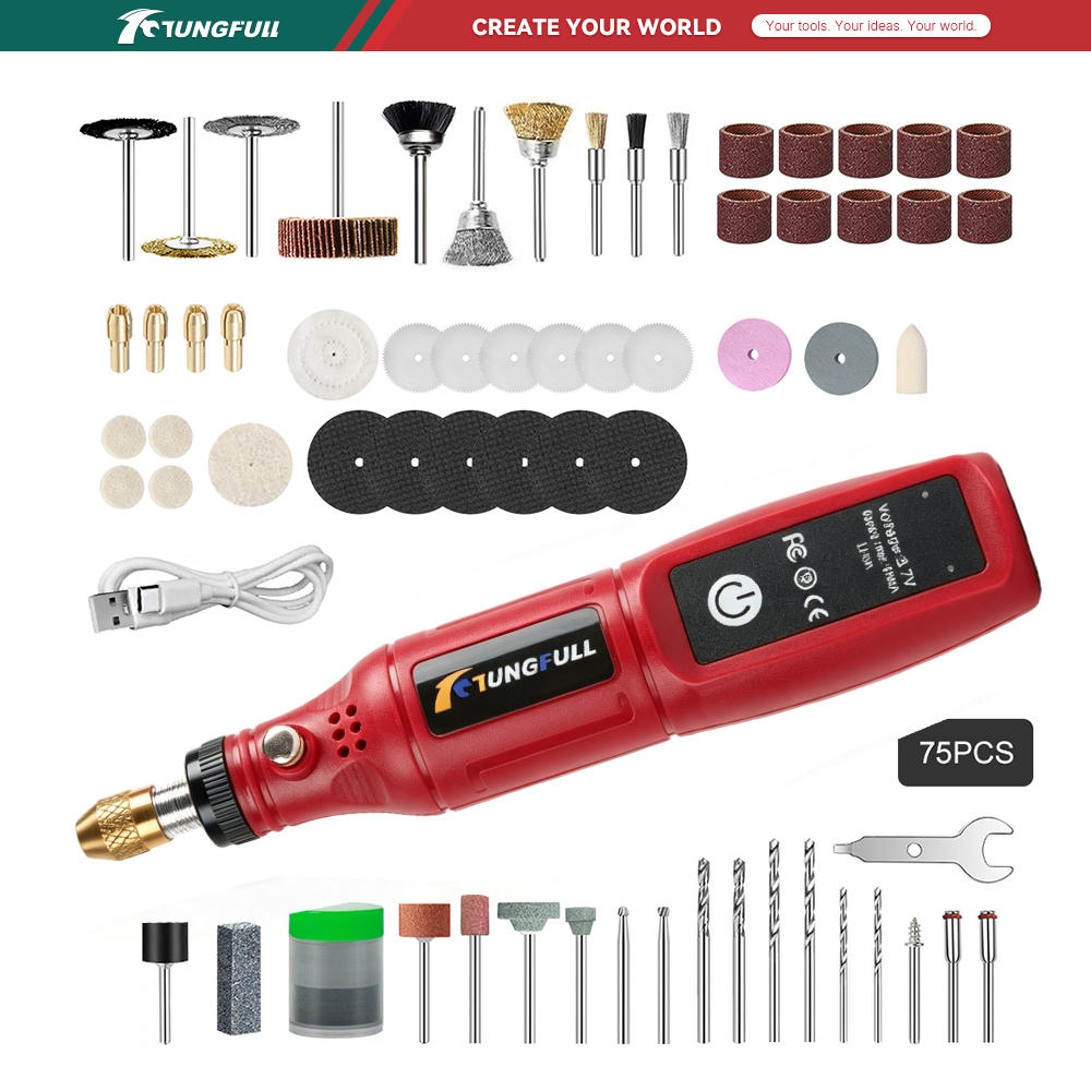 Power Tools On Sale - TUNGFULL Utensile Rotante Senza Fili 3.7V,