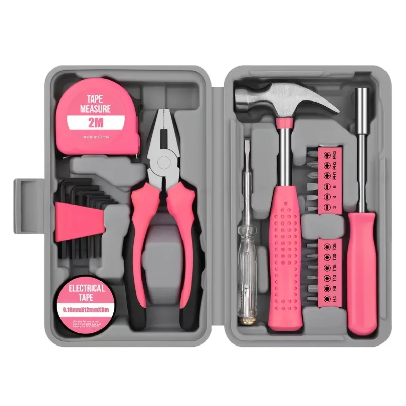 Power Tools Pink - Set di Attrezzi Rosa 23+1 Pezzi,